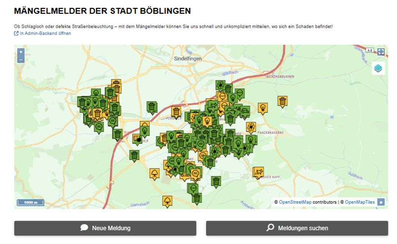 Bild Mängelmelder Karte Bild Mängelmelder Karte