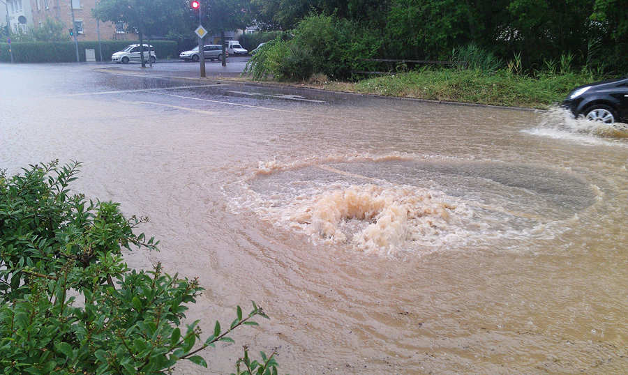 Starkregenüberflutung Starkregenüberflutung in Böblingen