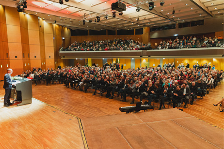 Oberbürgermeister Belz in der Kongresshalle bie Neujahrsempfang