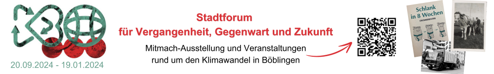 Banner für die Ausstellung und Events des Stadtforums