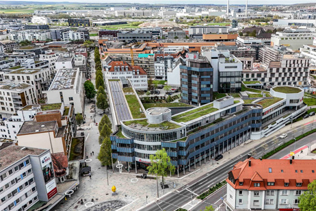 Luftbild Stadtmitte Böblingen Elbenplatz